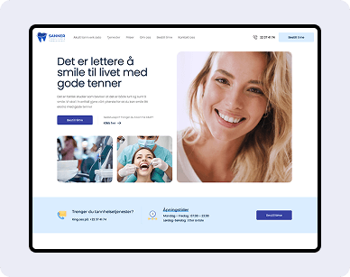 Sanner - Dentist Website from Oslo
