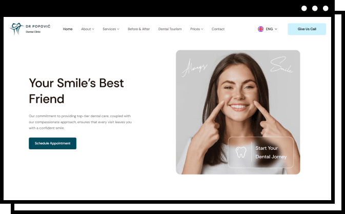 headless WordPress website for dental clinic dr popovic